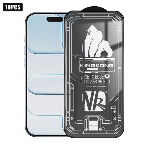 10pcs 3D Large Arc Edge Electroplated Explosion-Proof Scratch-Resistant Full-Screen HD Tempered Glass Film, For iPhone 18 Pro / 17 Pro, For iPhone 18 Pro Max / 17 Pro Max, For iPhone 17, For iPhone Air, For iPhone 16 Pro Max, For iPhone 16 Pro         ...
