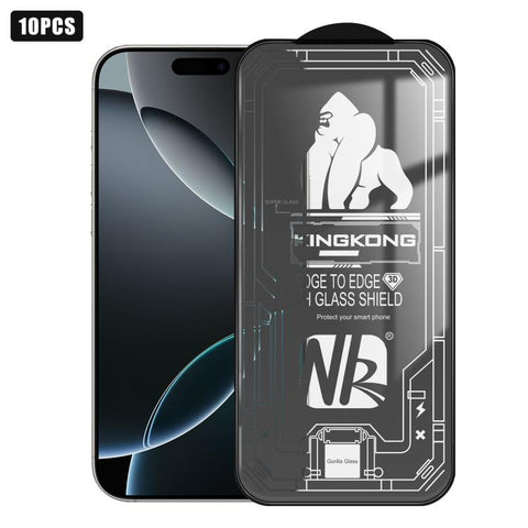 10pcs 3D Large Arc Edge Electroplated Explosion-Proof Scratch-Resistant Full-Screen HD Tempered Glass Film, For iPhone 18 Pro / 17 Pro, For iPhone 18 Pro Max / 17 Pro Max, For iPhone 17, For iPhone Air, For iPhone 16 Pro Max, For iPhone 16 Pro         ...