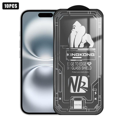 10pcs 3D Large Arc Edge Electroplated Explosion-Proof Scratch-Resistant Full-Screen HD Tempered Glass Film, For iPhone 18 Pro / 17 Pro, For iPhone 18 Pro Max / 17 Pro Max, For iPhone 17, For iPhone Air, For iPhone 16 Pro Max, For iPhone 16 Pro         ...