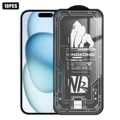 10pcs 3D Large Arc Edge Electroplated Explosion-Proof Scratch-Resistant Full-Screen HD Tempered Glass Film, For iPhone 18 Pro / 17 Pro, For iPhone 18 Pro Max / 17 Pro Max, For iPhone 17, For iPhone Air, For iPhone 16 Pro Max, For iPhone 16 Pro         ...