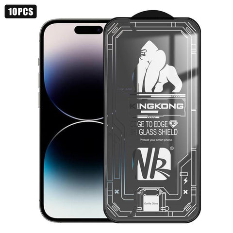 10pcs 3D Large Arc Edge Electroplated Explosion-Proof Scratch-Resistant Full-Screen HD Tempered Glass Film, For iPhone 18 Pro / 17 Pro, For iPhone 18 Pro Max / 17 Pro Max, For iPhone 17, For iPhone Air, For iPhone 16 Pro Max, For iPhone 16 Pro         ...