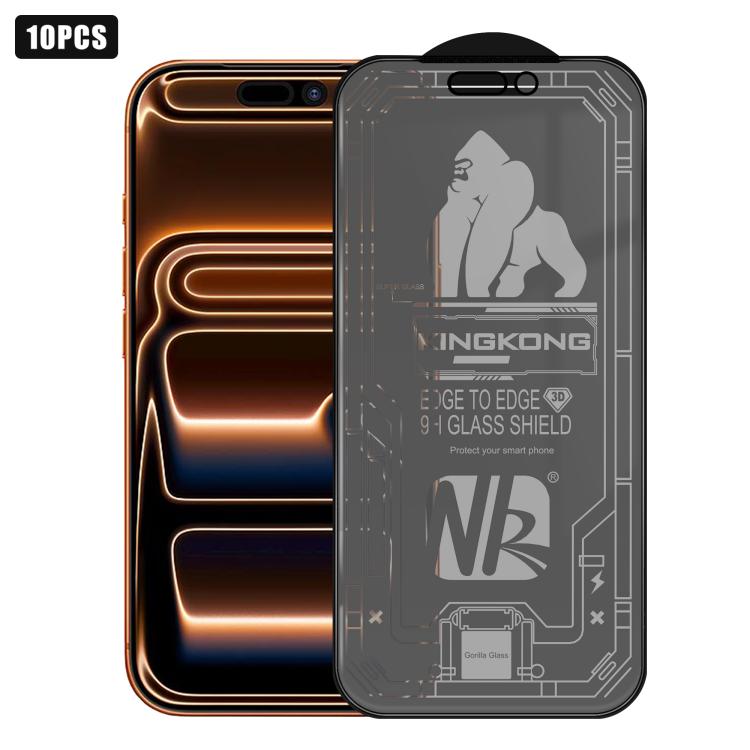 10pcs 3D Large Arc Edge Electroplated Explosion-Proof Scratch-Resistant Full-Screen Frosted Privacy Tempered Glass Film, For iPhone 17 Pro Max, For iPhone 17 Pro, For iPhone 17, For iPhone Air, For iPhone 16 Pro Max, For iPhone 16 Pro, For iPhone 16   ...