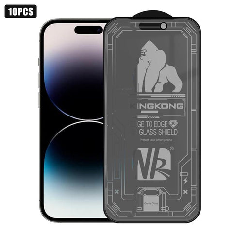 10pcs 3D Large Arc Edge Electroplated Explosion-Proof Scratch-Resistant Full-Screen Frosted Privacy Tempered Glass Film, For iPhone 17 Pro Max, For iPhone 17 Pro, For iPhone 17, For iPhone Air, For iPhone 16 Pro Max, For iPhone 16 Pro, For iPhone 16   ...