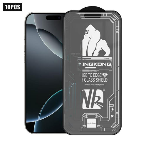 10pcs 3D Large Arc Edge Electroplated Explosion-Proof Scratch-Resistant Full-Screen Frosted HD Tempered Glass Film, For iPhone 17 Pro Max, For iPhone 17 Pro, For iPhone 17, For iPhone Air, For iPhone 16 Pro Max, For iPhone 16 Pro, For iPhone 16        ...