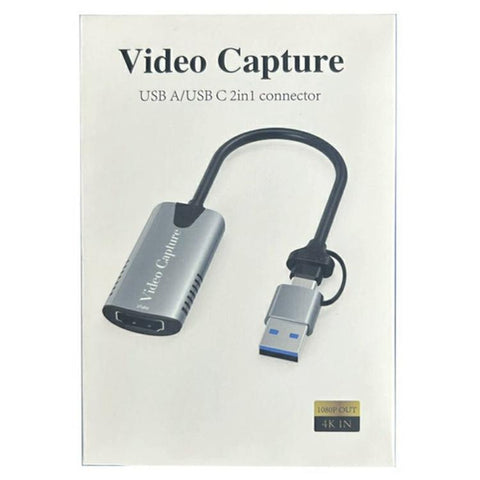 HU-04A 1080P 60Hz HDMI to Type-C / USB 2 in 1 Video Capture Card, HU-04A
