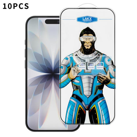 10pcs Blue Gorilla Anti-fingerprint Anti-static Silk Screen HD Electroplated Tempered Glass Film, For iPhone 18 Pro / 17 Pro, For iPhone 18 Pro Max / 17 Pro Max, For iPhone 17e, For iPhone 17, For iPhone Air, For iPhone 16e, For iPhone 16 Pro Max      ...