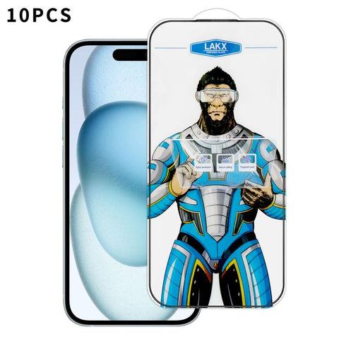 10pcs Blue Gorilla Anti-fingerprint Anti-static Silk Screen HD Electroplated Tempered Glass Film, For iPhone 18 Pro / 17 Pro, For iPhone 18 Pro Max / 17 Pro Max, For iPhone 17e, For iPhone 17, For iPhone Air, For iPhone 16e, For iPhone 16 Pro Max      ...