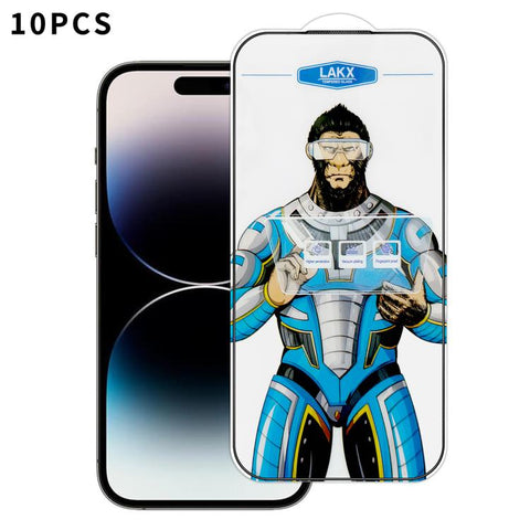 10pcs Blue Gorilla Anti-fingerprint Anti-static Silk Screen HD Electroplated Tempered Glass Film, For iPhone 18 Pro / 17 Pro, For iPhone 18 Pro Max / 17 Pro Max, For iPhone 17e, For iPhone 17, For iPhone Air, For iPhone 16e, For iPhone 16 Pro Max      ...