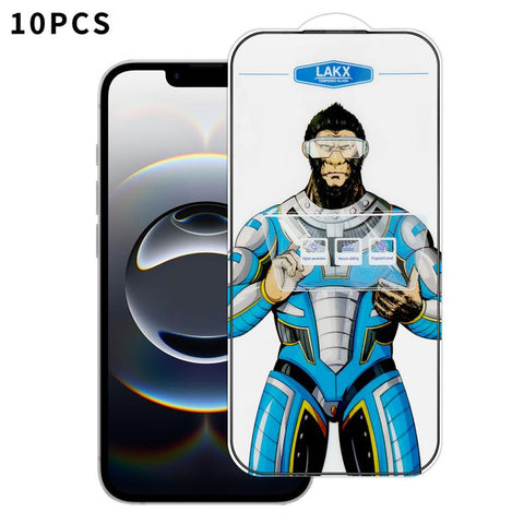 10pcs Blue Gorilla Anti-fingerprint Anti-static Silk Screen HD Electroplated Tempered Glass Film, For iPhone 18 Pro / 17 Pro, For iPhone 18 Pro Max / 17 Pro Max, For iPhone 17e, For iPhone 17, For iPhone Air, For iPhone 16e, For iPhone 16 Pro Max      ...