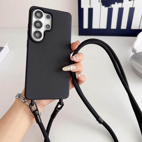 Candy Silicone Shockproof Phone Case with 7mm Crossbody Lanyard, For Samsung Galaxy S26+ 5G, For Samsung Galaxy S25 Edge  5G, For samsung Galaxy S26 Ultra 5G, For Samsung Galaxy S26 5G, For Samsung Galaxy S25 FE 5G, For Samsung Galaxy A17 5G