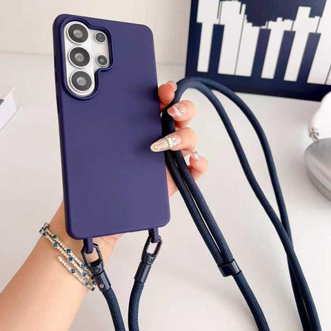 Candy Silicone Shockproof Phone Case with 7mm Crossbody Lanyard, For Samsung Galaxy S26+ 5G, For Samsung Galaxy S25 Edge  5G, For samsung Galaxy S26 Ultra 5G, For Samsung Galaxy S26 5G, For Samsung Galaxy S25 FE 5G, For Samsung Galaxy A17 5G