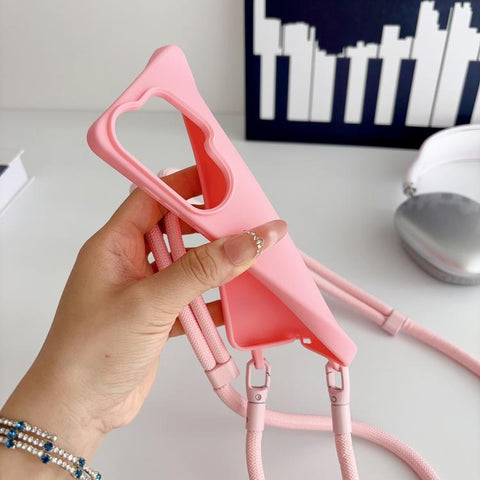 Candy Silicone Shockproof Phone Case with 7mm Crossbody Lanyard, For Samsung Galaxy S26+ 5G, For Samsung Galaxy S25 Edge  5G, For samsung Galaxy S26 Ultra 5G, For Samsung Galaxy S26 5G, For Samsung Galaxy S25 FE 5G, For Samsung Galaxy A17 5G