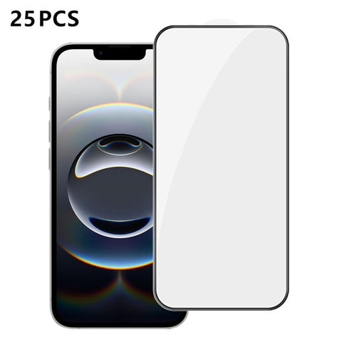 25pcs High-Aluminum Full-Coverage Anti-Fingerprint Screen-Printed HD Tempered Glass Film, For iPhone Duo Outer Screen, For iPhone 18, For iPhone 18 Pro, For iPhone 18 Pro Max, For iPhone 17 Pro Max, For iPhone 17 Pro, For iPhone 17, For iPhone Air     ...