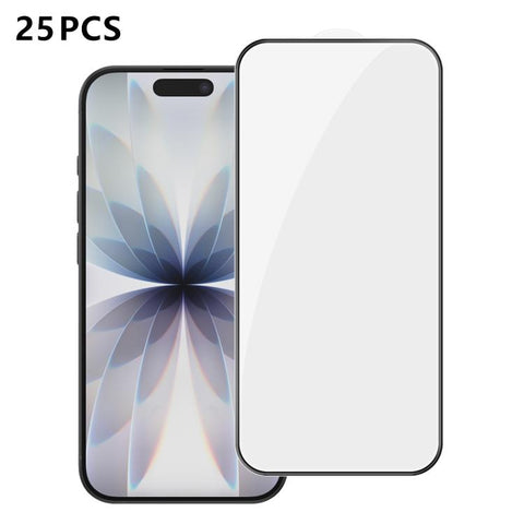 25pcs High-Aluminum Full-Coverage Anti-Fingerprint Screen-Printed HD Tempered Glass Film, For iPhone Duo Outer Screen, For iPhone 18, For iPhone 18 Pro, For iPhone 18 Pro Max, For iPhone 17 Pro Max, For iPhone 17 Pro, For iPhone 17, For iPhone Air     ...
