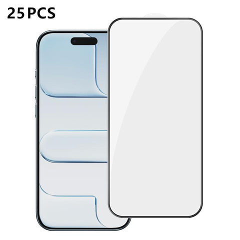 25pcs High-Aluminum Full-Coverage Anti-Fingerprint Screen-Printed HD Tempered Glass Film, For iPhone Duo Outer Screen, For iPhone 18, For iPhone 18 Pro, For iPhone 18 Pro Max, For iPhone 17 Pro Max, For iPhone 17 Pro, For iPhone 17, For iPhone Air     ...