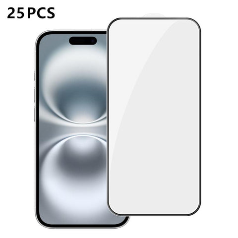 25pcs High-Aluminum Full-Coverage Anti-Fingerprint Screen-Printed HD Tempered Glass Film, For iPhone Duo Outer Screen, For iPhone 18, For iPhone 18 Pro, For iPhone 18 Pro Max, For iPhone 17 Pro Max, For iPhone 17 Pro, For iPhone 17, For iPhone Air     ...