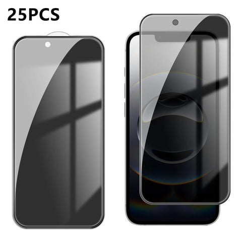 25pcs High-Aluminum Full-Coverage Anti-Fingerprint Screen-Printed Privacy Tempered Glass Film, For iPhone Duo Outer Screen, For iPhone 18, For iPhone 18 Pro, For iPhone 18 Pro Max, For iPhone 17 Pro Max, For iPhone 17 Pro, For iPhone 17, For iPhone Air...