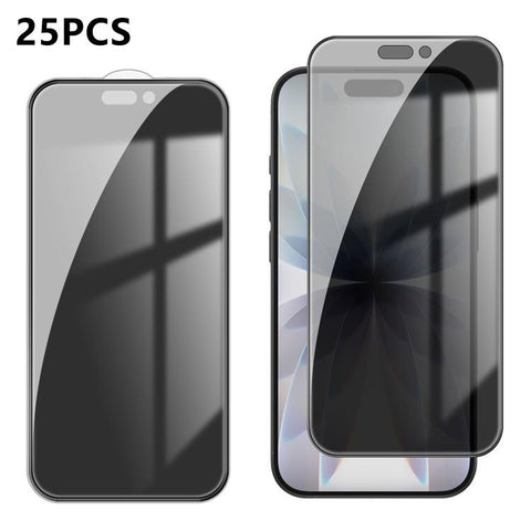 25pcs High-Aluminum Full-Coverage Anti-Fingerprint Screen-Printed Privacy Tempered Glass Film, For iPhone Duo Outer Screen, For iPhone 18, For iPhone 18 Pro, For iPhone 18 Pro Max, For iPhone 17 Pro Max, For iPhone 17 Pro, For iPhone 17, For iPhone Air...