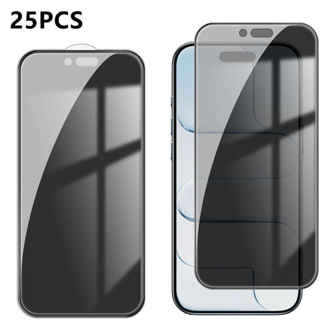 25pcs High-Aluminum Full-Coverage Anti-Fingerprint Screen-Printed Privacy Tempered Glass Film, For iPhone Duo Outer Screen, For iPhone 18, For iPhone 18 Pro, For iPhone 18 Pro Max, For iPhone 17 Pro Max, For iPhone 17 Pro, For iPhone 17, For iPhone Air...