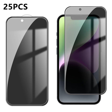 25pcs High-Aluminum Full-Coverage Anti-Fingerprint Screen-Printed Privacy Tempered Glass Film, For iPhone Duo Outer Screen, For iPhone 18, For iPhone 18 Pro, For iPhone 18 Pro Max, For iPhone 17 Pro Max, For iPhone 17 Pro, For iPhone 17, For iPhone Air...