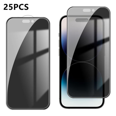 25pcs High-Aluminum Full-Coverage Anti-Fingerprint Screen-Printed Privacy Tempered Glass Film, For iPhone Duo Outer Screen, For iPhone 18, For iPhone 18 Pro, For iPhone 18 Pro Max, For iPhone 17 Pro Max, For iPhone 17 Pro, For iPhone 17, For iPhone Air...