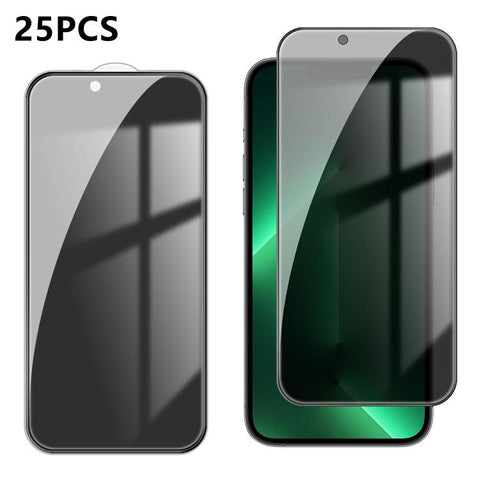 25pcs High-Aluminum Full-Coverage Anti-Fingerprint Screen-Printed Privacy Tempered Glass Film, For iPhone Duo Outer Screen, For iPhone 18, For iPhone 18 Pro, For iPhone 18 Pro Max, For iPhone 17 Pro Max, For iPhone 17 Pro, For iPhone 17, For iPhone Air...