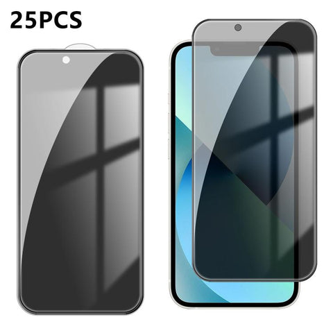 25pcs High-Aluminum Full-Coverage Anti-Fingerprint Screen-Printed Privacy Tempered Glass Film, For iPhone Duo Outer Screen, For iPhone 18, For iPhone 18 Pro, For iPhone 18 Pro Max, For iPhone 17 Pro Max, For iPhone 17 Pro, For iPhone 17, For iPhone Air...