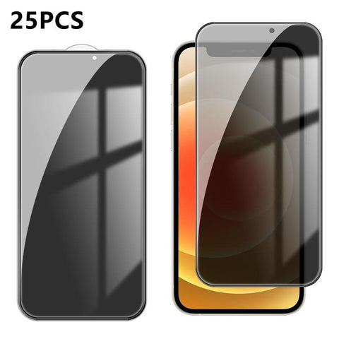 25pcs High-Aluminum Full-Coverage Anti-Fingerprint Screen-Printed Privacy Tempered Glass Film, For iPhone Duo Outer Screen, For iPhone 18, For iPhone 18 Pro, For iPhone 18 Pro Max, For iPhone 17 Pro Max, For iPhone 17 Pro, For iPhone 17, For iPhone Air...