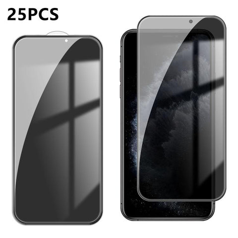 25pcs High-Aluminum Full-Coverage Anti-Fingerprint Screen-Printed Privacy Tempered Glass Film, For iPhone Duo Outer Screen, For iPhone 18, For iPhone 18 Pro, For iPhone 18 Pro Max, For iPhone 17 Pro Max, For iPhone 17 Pro, For iPhone 17, For iPhone Air...