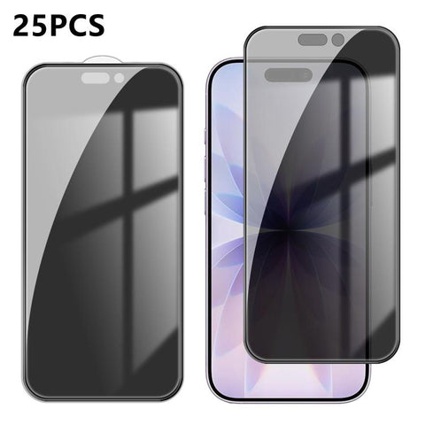25pcs High-Aluminum Full-Coverage Anti-Fingerprint Screen-Printed Privacy Tempered Glass Film, For iPhone Duo Outer Screen, For iPhone 18, For iPhone 18 Pro, For iPhone 18 Pro Max, For iPhone 17 Pro Max, For iPhone 17 Pro, For iPhone 17, For iPhone Air...