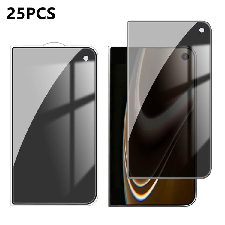 25pcs High-Aluminum Full-Coverage Anti-Fingerprint Screen-Printed Privacy Tempered Glass Film, For iPhone Duo Outer Screen, For iPhone 18, For iPhone 18 Pro, For iPhone 18 Pro Max, For iPhone 17 Pro Max, For iPhone 17 Pro, For iPhone 17, For iPhone Air...