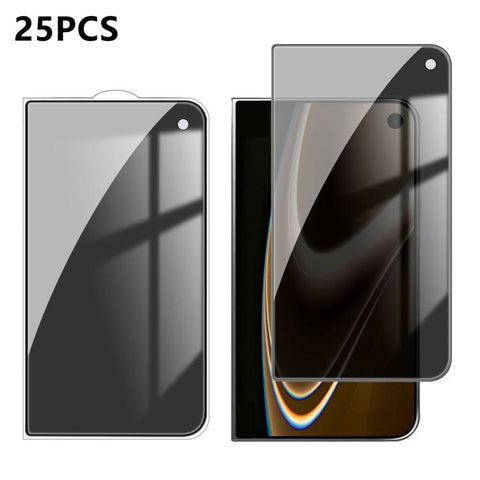 25pcs High-Aluminum Full-Coverage Anti-Fingerprint Screen-Printed Privacy Tempered Glass Film, For iPhone Duo Outer Screen, For iPhone 18, For iPhone 18 Pro, For iPhone 18 Pro Max, For iPhone 17 Pro Max, For iPhone 17 Pro, For iPhone 17, For iPhone Air...