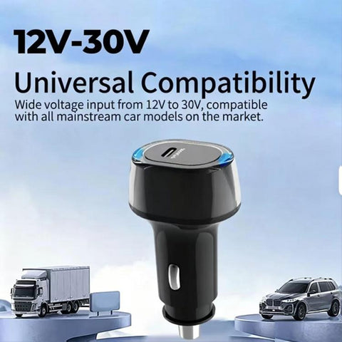 P01 PD45W Type-C / USB-C Buck Boost Car Charger, without Cable