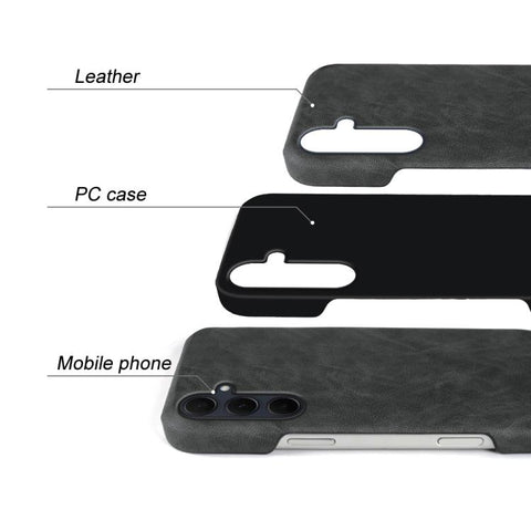 Retro-skin Magnetic Vegan Leather Back Phone Case, For Galaxy A35 5G, For Galaxy A25 5G Global, For Galaxy A33 5G