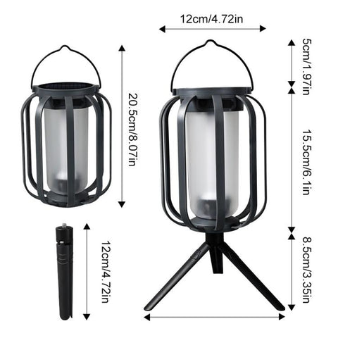 Solar Flame Camping Outdoor Decorative Pendant Light Tripod Ambient Light, WG339