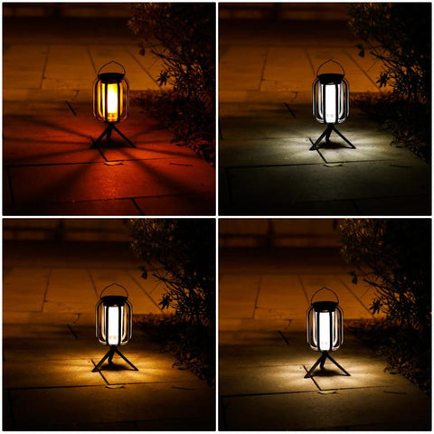 Solar Flame Camping Outdoor Decorative Pendant Light Tripod Ambient Light, WG339