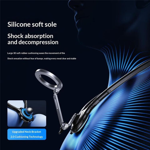 G03 360 Degree Rotation Magnetic Neck Phone Holder, Wearable POV Video Recording Bracket