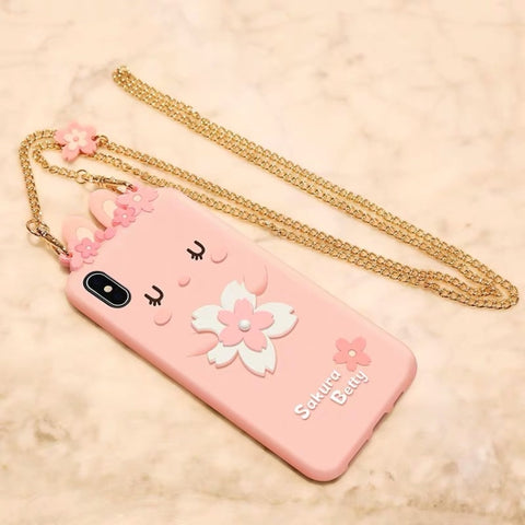 Cherry Blossoms Style Full Package Anti Falling Silicone Sleeve for iPhone X / XS, For iPhone X / XS