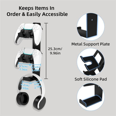 For PS4 / PS5 / XBOX Game Controller Headphone Wall Mount Stand