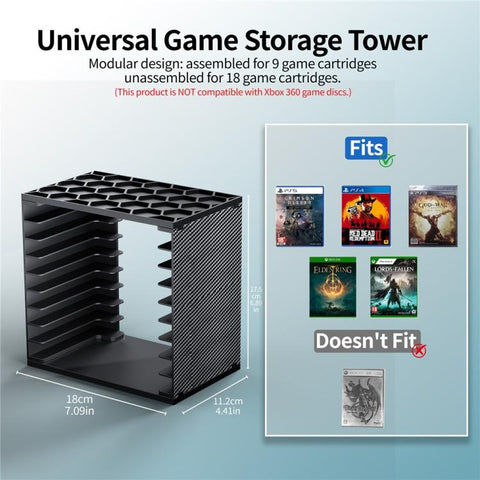 For Nintendo Switch / PS5 / PS4 / XBOX 2pcs Game Disc Storage Tower DIY Modular