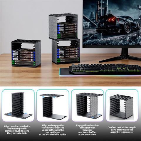 For Nintendo Switch / PS5 / PS4 / XBOX 2pcs Game Disc Storage Tower DIY Modular