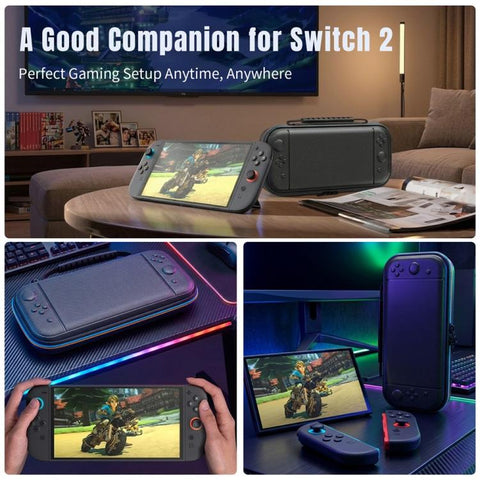For Nintendo Switch 2 Storage Bag Dual Color Zipper EVA Hard Shell Shockproof Carrying Case