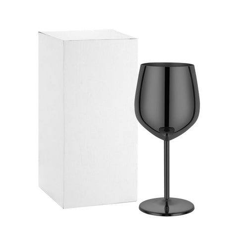 530ml Metal Stainless Steel Stemmed Champagne Wine Glass