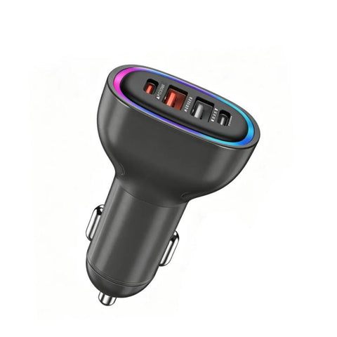 P54 75W PD3.0 USB-C x 2+USB x 2 Multi Protocol Car Charger, without Cable