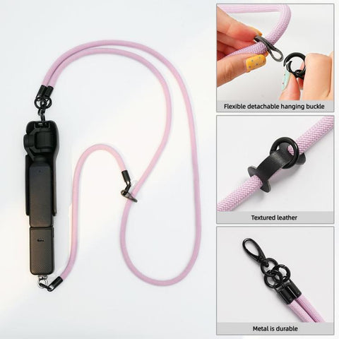 Removable Anti-Loss Strap 3-in-1 Crossbody Camera Strap, For DJI Osmo Pocket 4 / 3