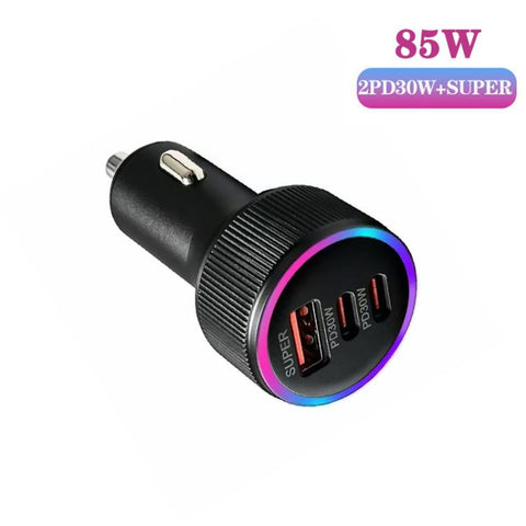 M31 Aluminum Alloy 85W PD30W x 2 + QC3.0 25W Multi Protocol Car Charger