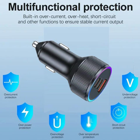 M31 Aluminum Alloy 85W PD30W x 2 + QC3.0 25W Multi Protocol Car Charger