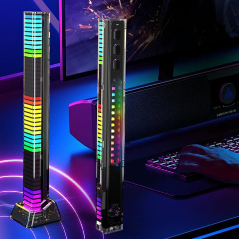 L029 Rechargeable 4D RGB Bluetooth Music Rhythm Light Sound Pickup LED Strip with APP Control, L029