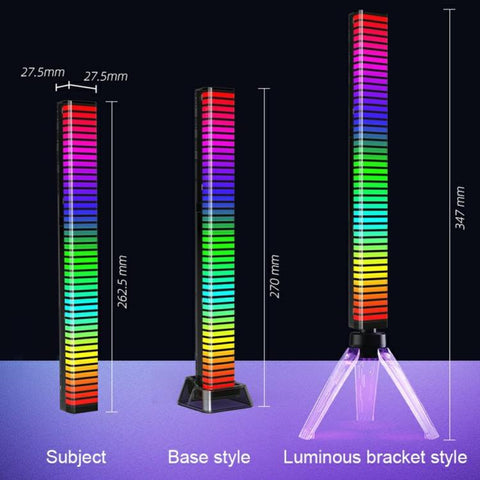 L029 Rechargeable 4D RGB Bluetooth Music Rhythm Light Sound Pickup LED Strip with APP Control, L029