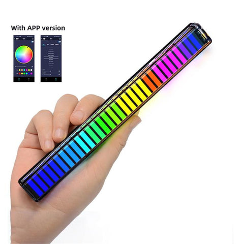 L026 Type-C Rechargeable RGB Music Rhythm Atmosphere Light For Gaming Car Desk APP Control, L026